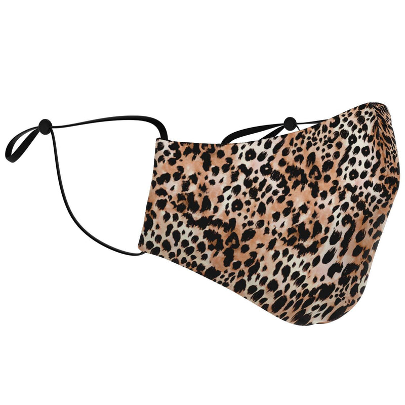 Leopard Animal Print Adult Youth Women's Children Adjustable Face Mask With Filter - kayzers