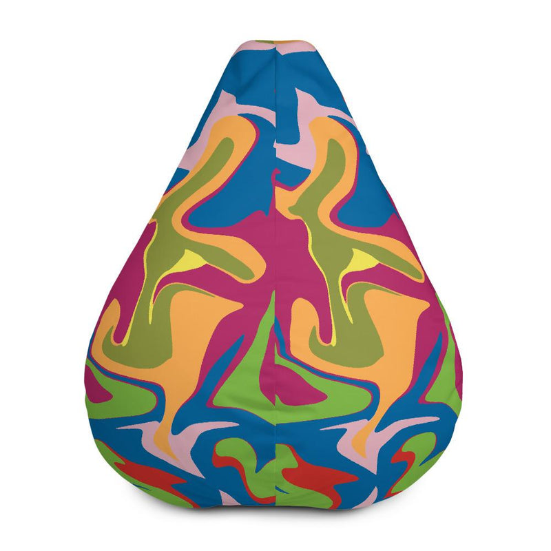 Colorful Psychedelic Liquid Camo Lsd Dmt Abstract Urban Bean Bag Chair Cover - kayzers