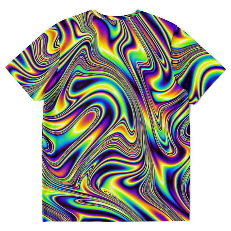 Liquid Paint Swirls Waves Psychedelic Festival Edm Men Women T-shirt - kayzers
