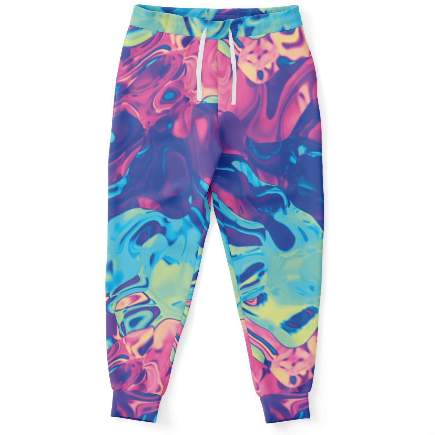 Colorful Holographic Iridescent Joggers - kayzers