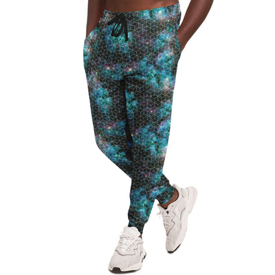 Sporty Galactic Inter Dimensional Galaxy Space Stars Print Unisex Athletic Joggers - kayzers
