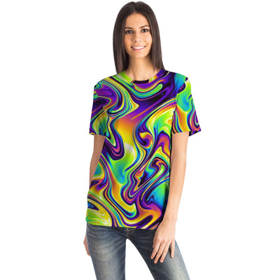 Colorful Abstract Psychedelic Liquid Waves Ripple Effect Paint Dmt Lsd T-shirt - kayzers