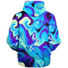 Purple Blue Urban Camo Street Style Psychedelic Liquid Waves Paint Edm Men Women Microfleece Zip Up Hoodie - kayzers