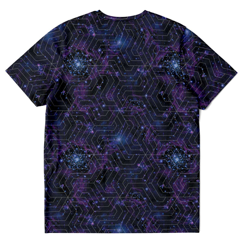 Galaxy Geometric Space Stars Print Unisex T-shirt - kayzers