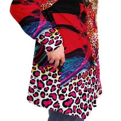Abstract Art Leopard Print Unisex Luxurious Cloak - kayzers