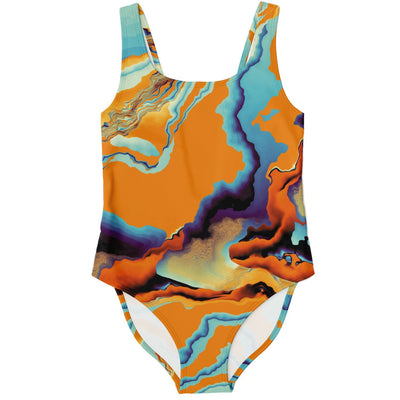 Abstract Psychedelic Print One Piece Swimsuit - kayzers