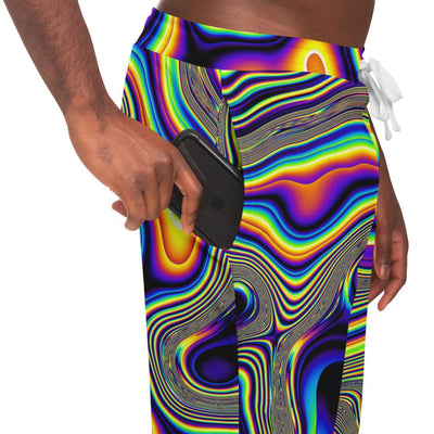 Psychedelic Glitch Liquid Waves Abstract Alien Dmt Lsd Joggers - kayzers