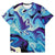 Purple Blue Urban Camo Street Style Psychedelic Liquid Waves Paint Edm Unisex T-shirt - kayzers