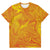 Golden Liquid Paint Swirls Psychedelic Waves Unisex T-shirt - kayzers