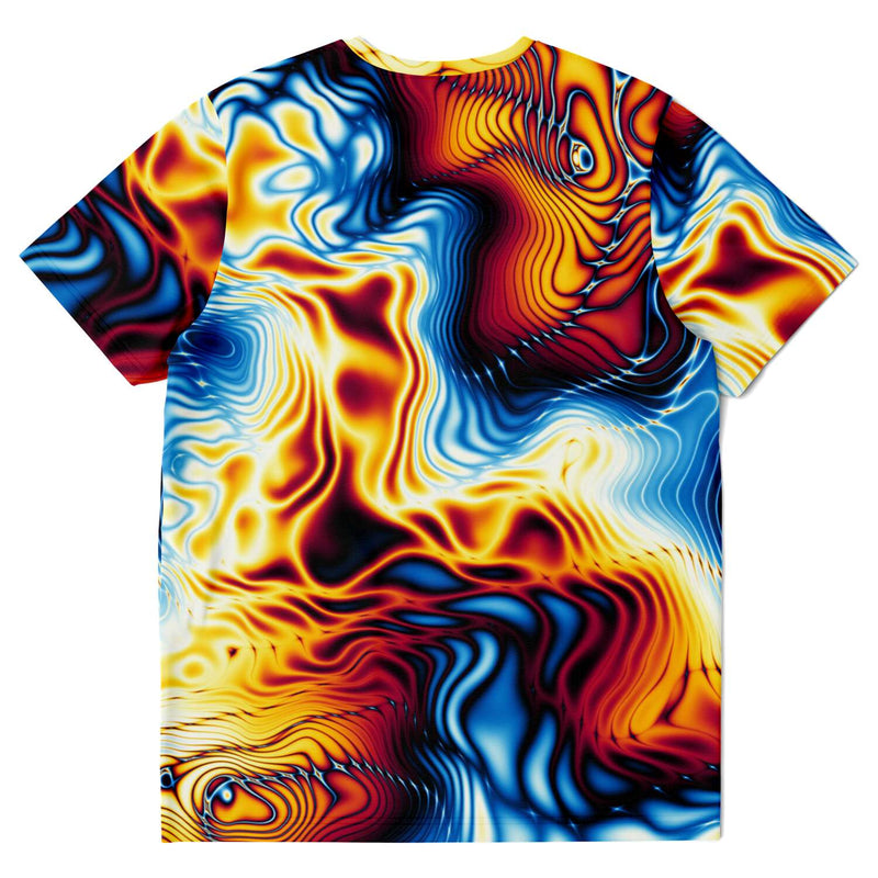 Abstract Psychedelic Art Liquid Fractals Waves Swirls Paint Lsd Dmt Men Women T-shirt - kayzers