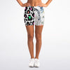 Floral Leopard Print Women's Bike Shorts - kayzers