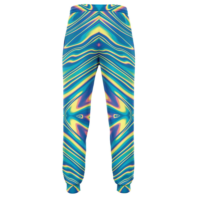 Abstract Psychedelic Colorful Liquid Holographic Festival Joggers