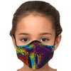 Abstract Colorful Flaky Texture Psychedelic Adult Youth Kids Adjustable All Fit Face Mask With Filter - kayzers