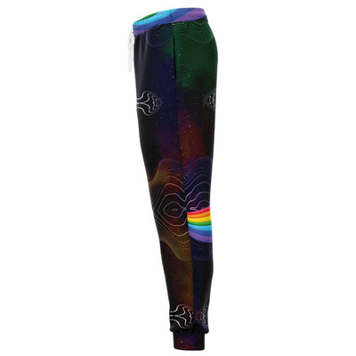 Cosmic Space Waves Rainbow Unisex Fleece Joggers - kayzers