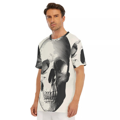 Skull Print Men's O-Neck T-Shirt | Cotton