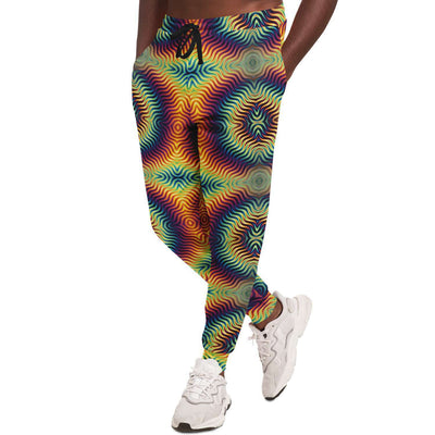 Sporty Psychedelic Waves Unisex Athletic Joggers - kayzers