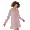 Little Piglet Pink Badger Print Women's Raglan Sleeve Dress