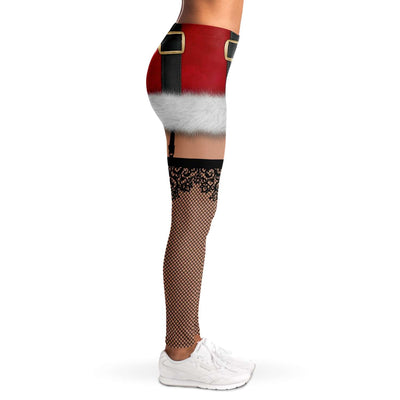 Naughty Santa Leggings, Sexy Christmas Leggings - kayzers