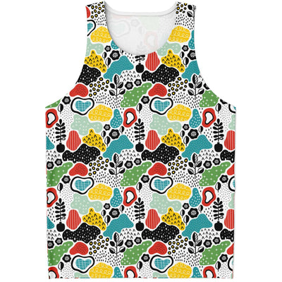 Nature Colorful Clouds Trees Plants Mountain Doodle Tank Top - kayzers