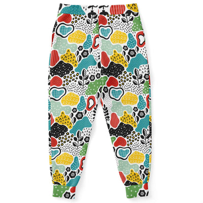 Nature Colorful Clouds Trees Plants Mountain Doodle Unisex Joggers - kayzers