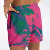 Pink Green Psychedelic Pop Art Waves Swirls Twirl Bright Colors Lsd Dmt Men's Fast Dry Swim Trunks Shorts - kayzers