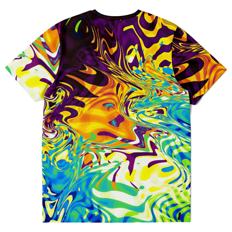 Psychedelic Glitch Waves Rainbow Colorful Paint LSD Trippy DMT Unisex T-shirt - kayzers