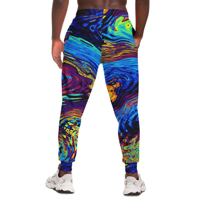 Abstract Waves Texture Beach Ocean Graphic Psychedelic Joggers - kayzers