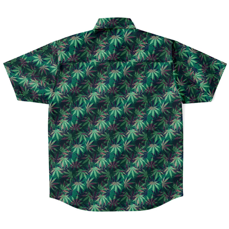 Weed Cannabis Marijuana Hemp Leaf Leaves Pattern Men's Shirt - kayzers