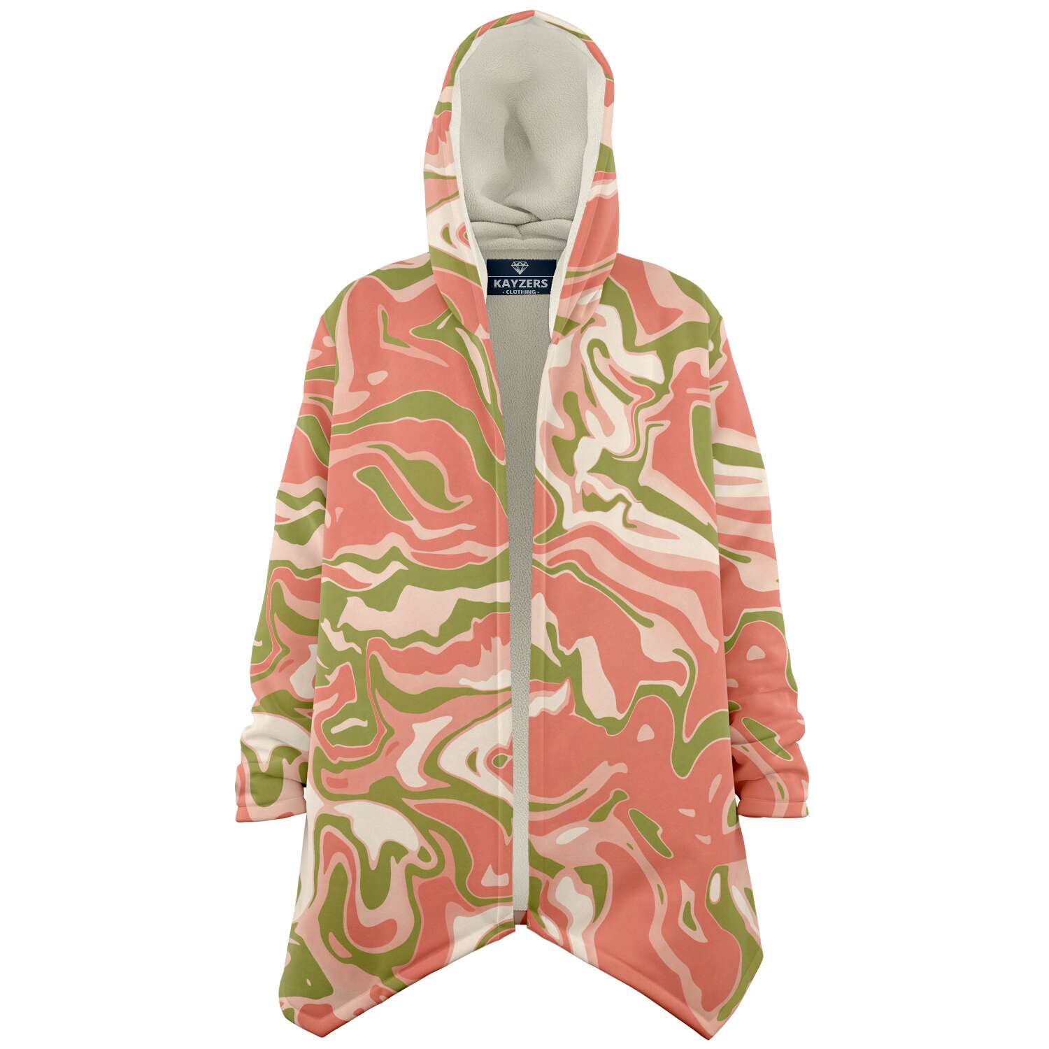 Coral Pink Camo Camouflage Style Print Unisex Cloak, Urban Camo Liquid Unisex Cloak - kayzers