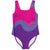 Abstract Art Pink Galaxy One Piece Swimsuit - kayzers