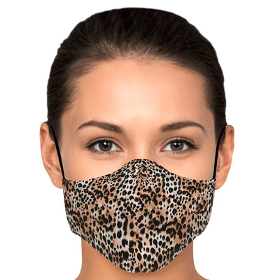 Leopard Animal Print Adult Youth Women's Children Adjustable Face Mask With Filter - kayzers