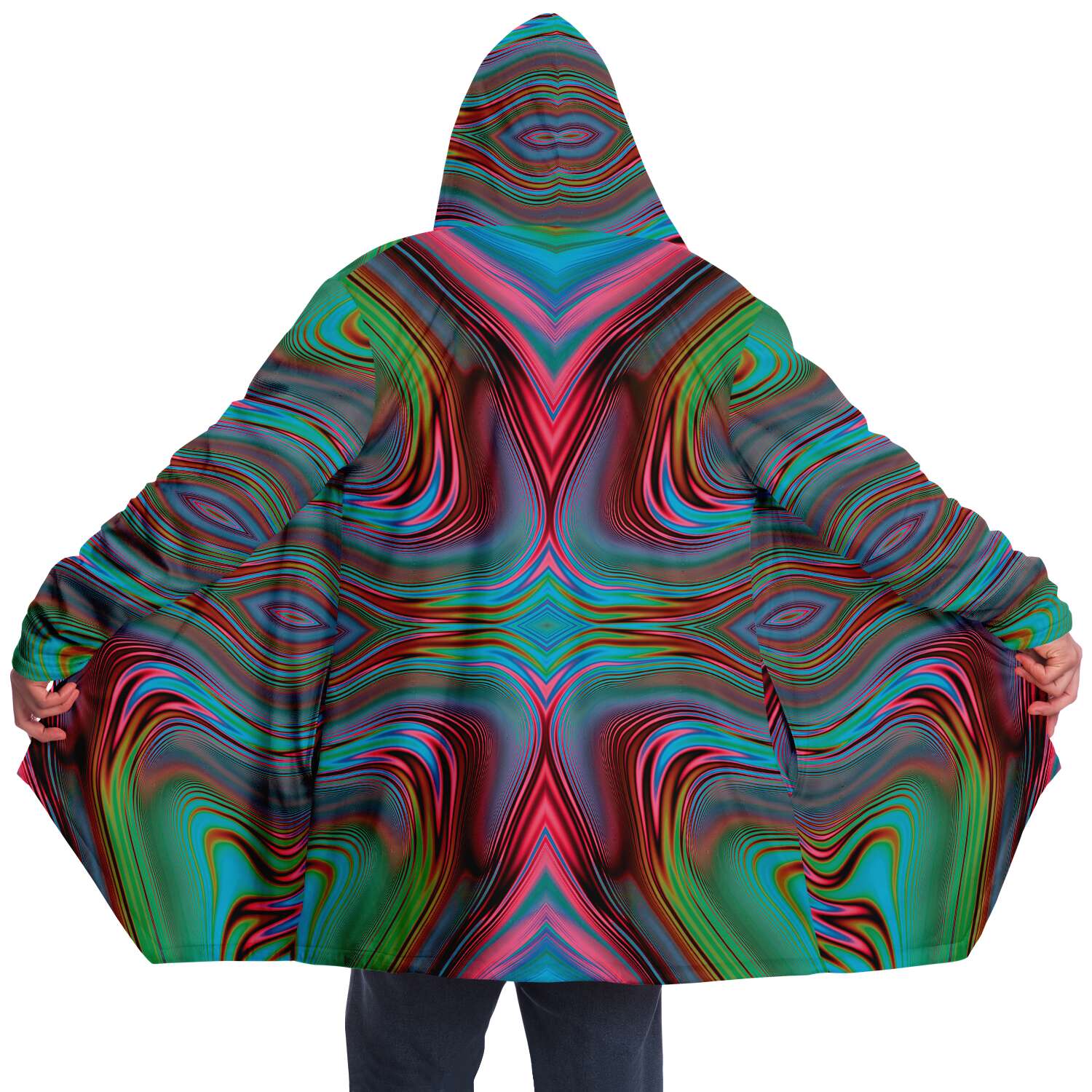 Abstract Liquid Psychedelic Waves Unisex Cloak - kayzers