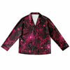 Pink Galaxy Stars 2 Pc Matching Satin Pajamas Sleepwear Set - kayzers