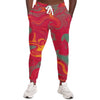 Red Liquid Abstract Sunset Paint Yellow Ombre Iridescence Unisex Joggers - kayzers