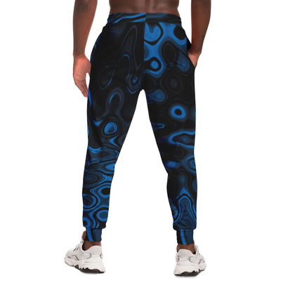 Blue Space Black Holes Deep Galaxy Trippy Psychedelic Art Abstract Black Blue Unisex Joggers - kayzers