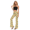 Retro 60's 70's Hippie Hipster Colorful Stripes Women's Skinny Flare Pants