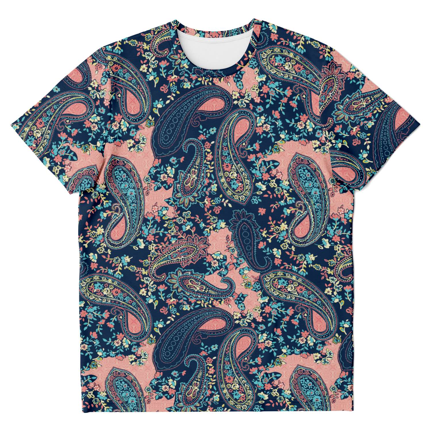 Floral Paisley Print T-shirt - kayzers