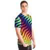Colorful Waves Sporty Graphic Psychedelic Strokes Dmt Lsd T-shirt - kayzers