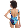 Blue Liquid Psychedelic One Piece Swimsuit - kayzers