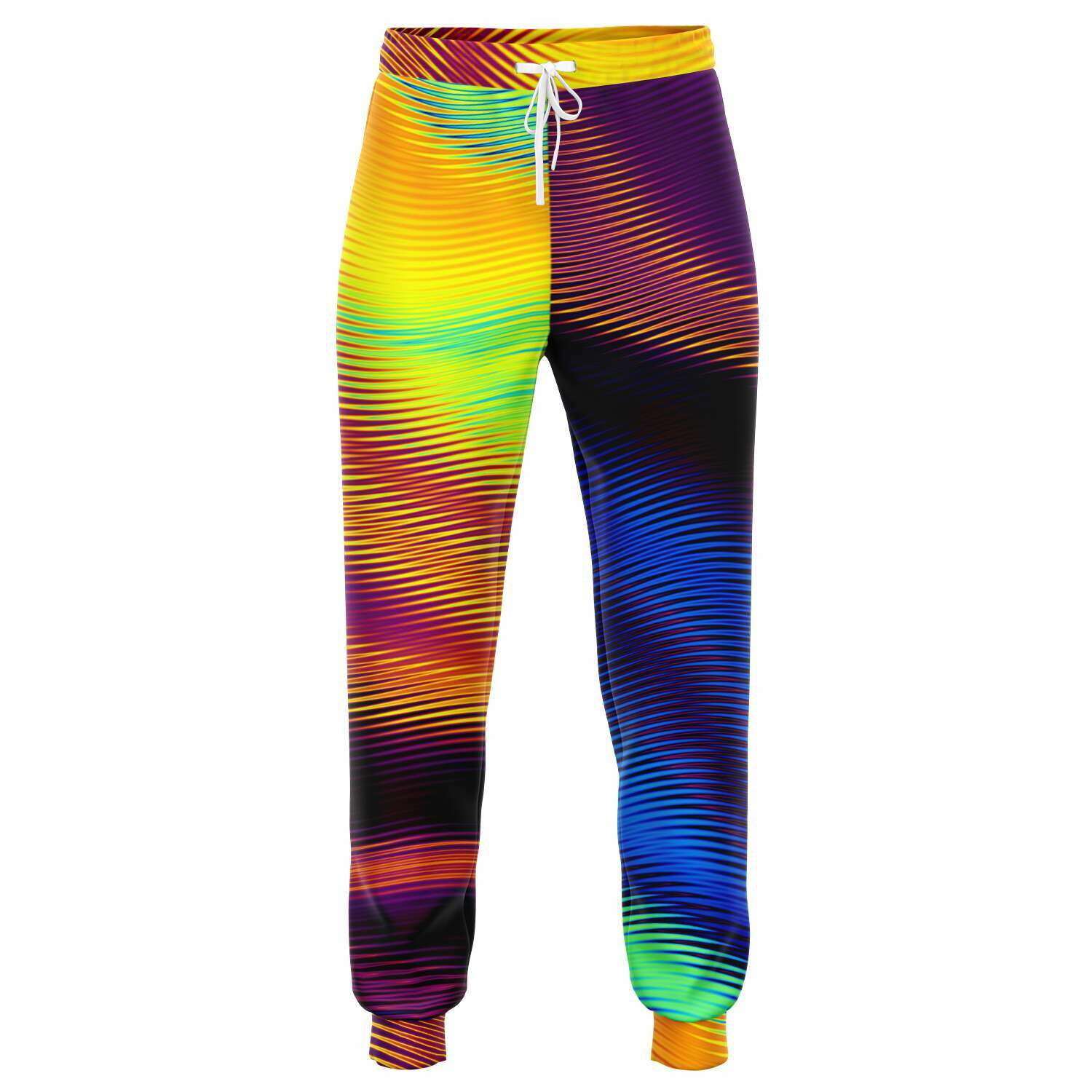 Psychedelic Electric Liquid Sound Waves Abstract Alien Joggers - kayzers