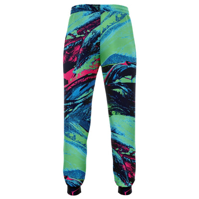 Abstract Art Paint Multi Colorful Mint Green Joggers Kayzers