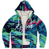 Mint Green Colorful Hoodie With Kayzers Milestone Logo Zip Up
