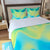 Yellow Blue Hues Ombre Iridescence Holographic Abstract Cloud Print Three Piece Duvet Cover Set - kayzers