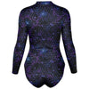 Galaxy Geometric Space Stars Print Long Sleeve Bodysuit - kayzers