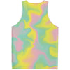 Pink Mint Green Yellow Tinge Hues Ombre Iridescence Holographic Colorful Unisex Tank Topp - kayzers