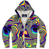 Abstract Fractals Psychedelic Cells Dmt Lsd Trippy Paint Microfleece Zip Up Hoodie - kayzers