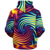 Psychedelic Fractal Spirals Optical Illusion LSD Dmt Microfleece Zip Up Hoodie - kayzers