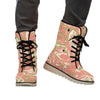 Coral Pink Camo Print Women's Plush Boots - kayzers