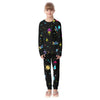 Space Galaxy Stars Print Kid's Matching Pajamas Sets - kayzers