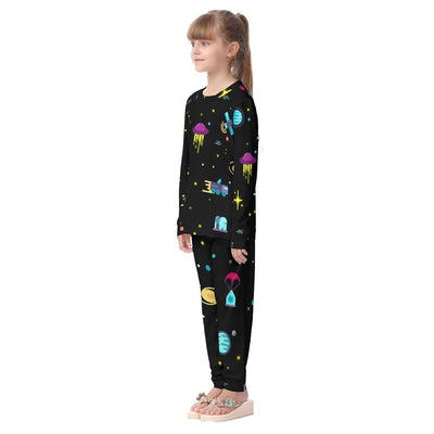 Space Galaxy Stars Print Kid's Matching Pajamas Sets - kayzers